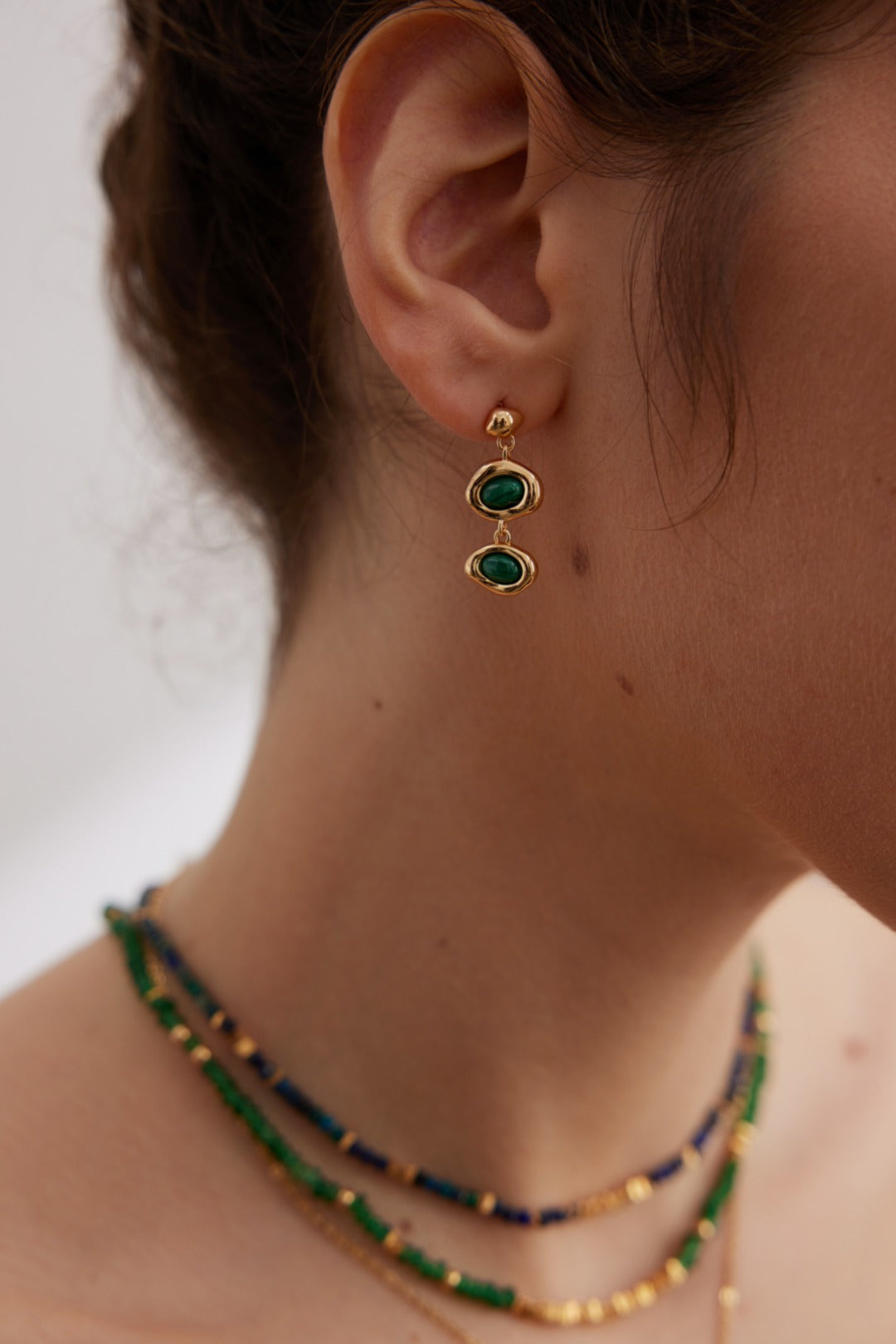 Malachite Drop Earrings