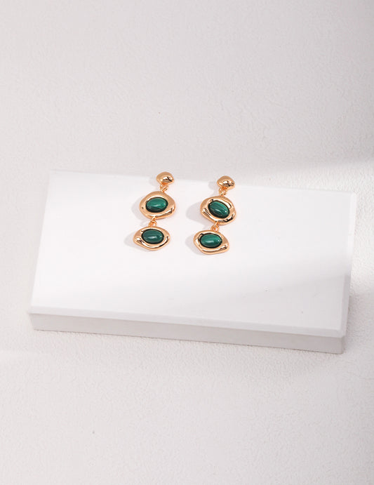 Malachite Drop Earrings