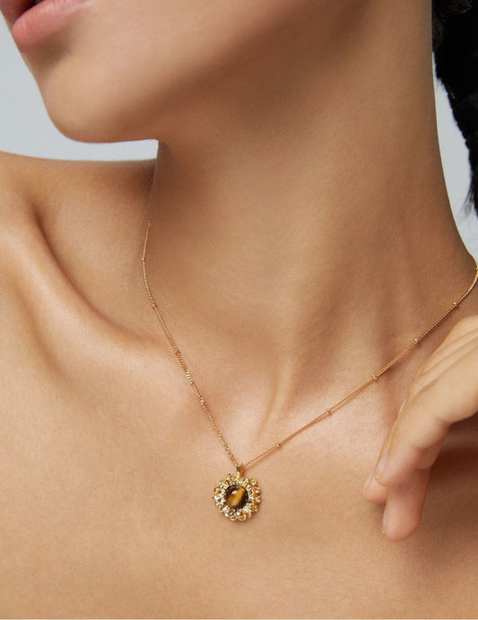 Tiger's Eye Artistic Pendant Necklace