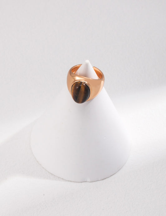 Tiger's Eye Statement Ring